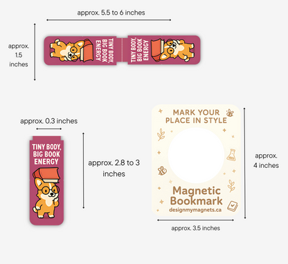 Corgi Book Energy Magnetic Bookmark | Funny Dog Bookmark