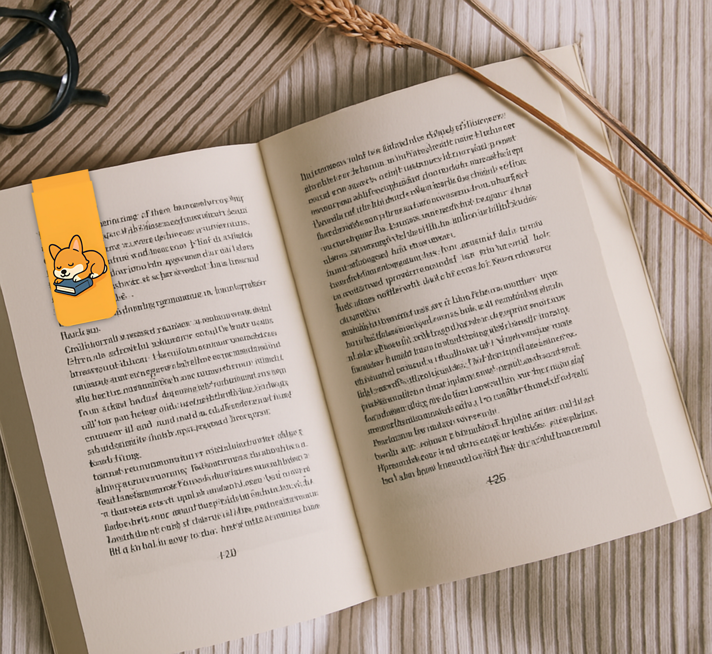 Sleeping Corgi Magnetic Bookmark | Cute Dog Bookmark for Readers