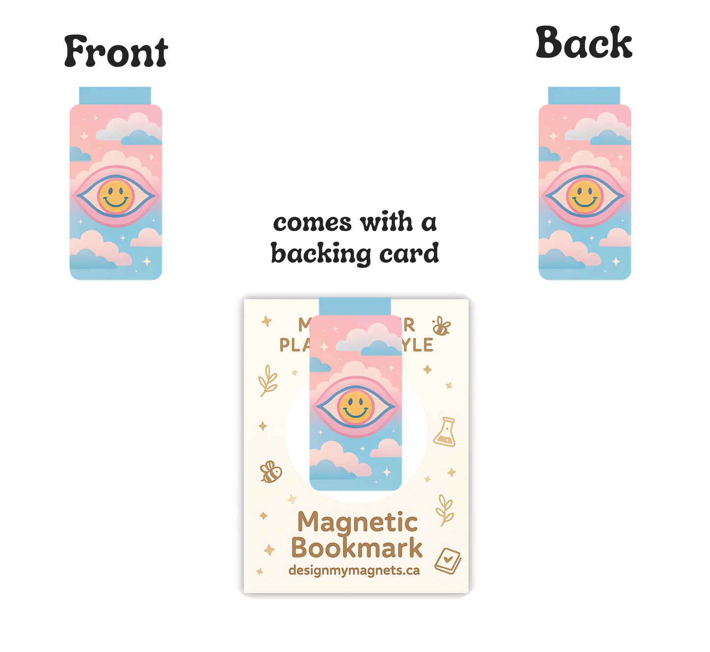 "Smiley Evil Eye Magnetic Bookmark | Cute Bookmark