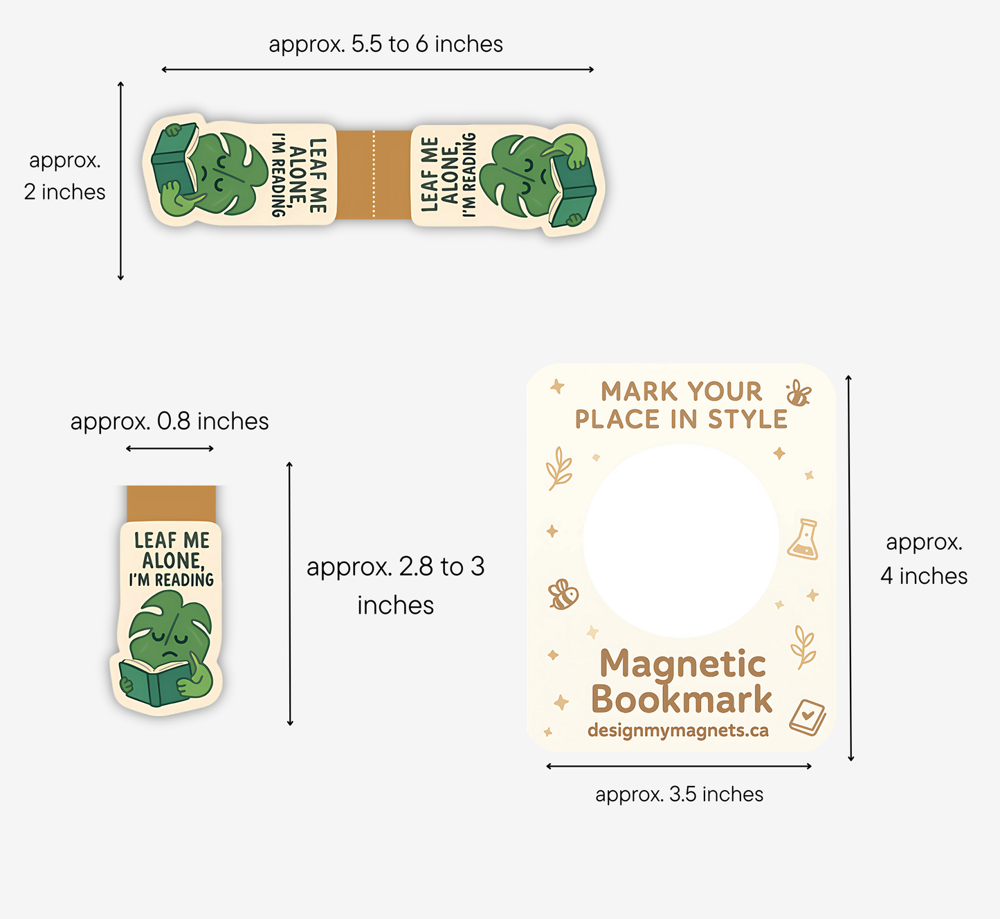 'Leaf Me Alone' Magnetic Bookmark | Plant Lover Gift