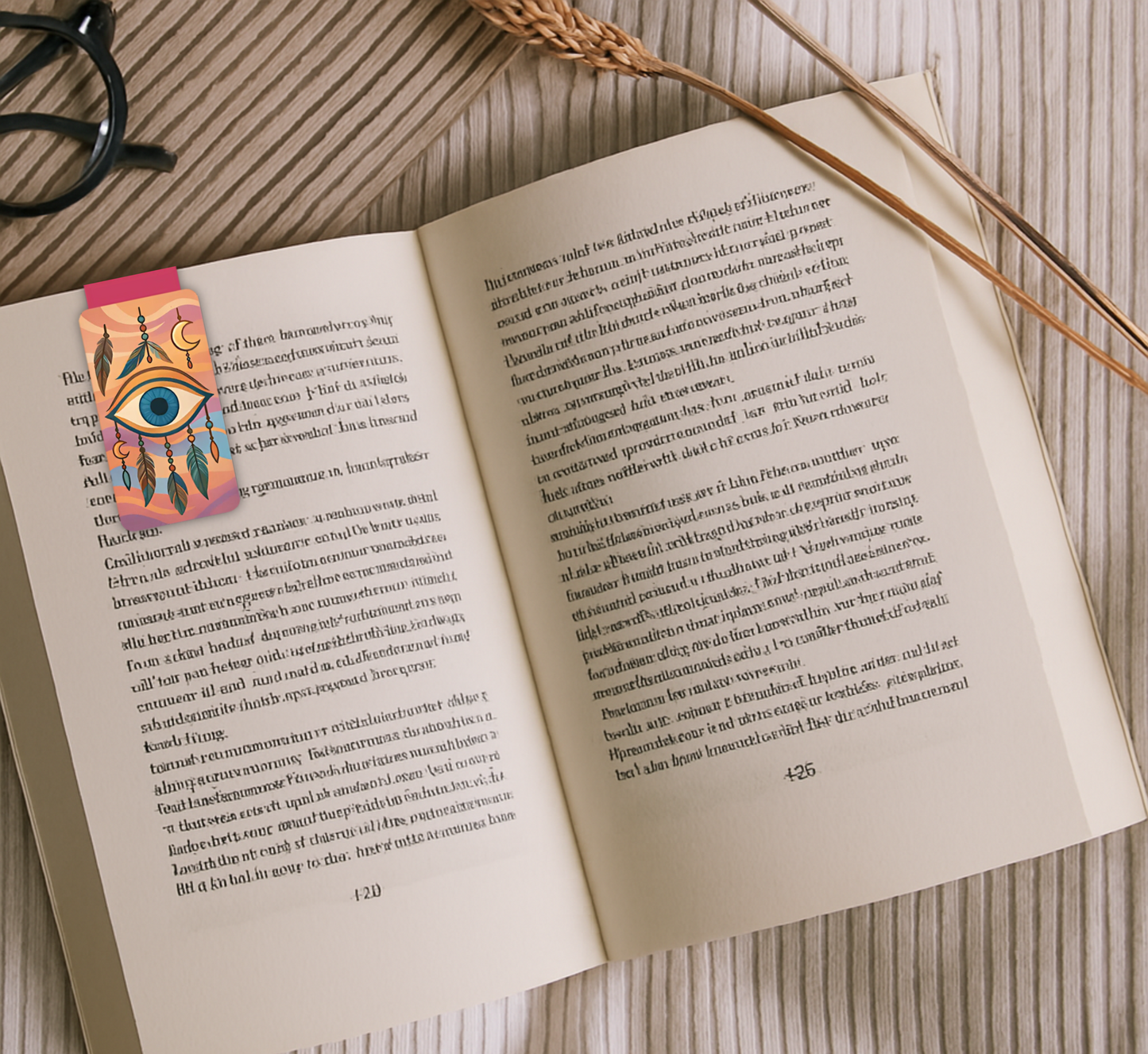 Boho Evil Eye Magnetic Bookmark | Dreamcatcher-Inspired Celestial Gift for Book Lovers