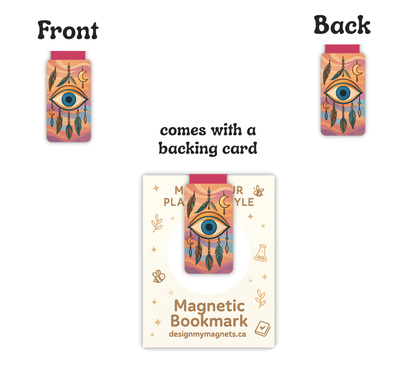 Boho Evil Eye Magnetic Bookmark | Dreamcatcher-Inspired Celestial Gift for Book Lovers