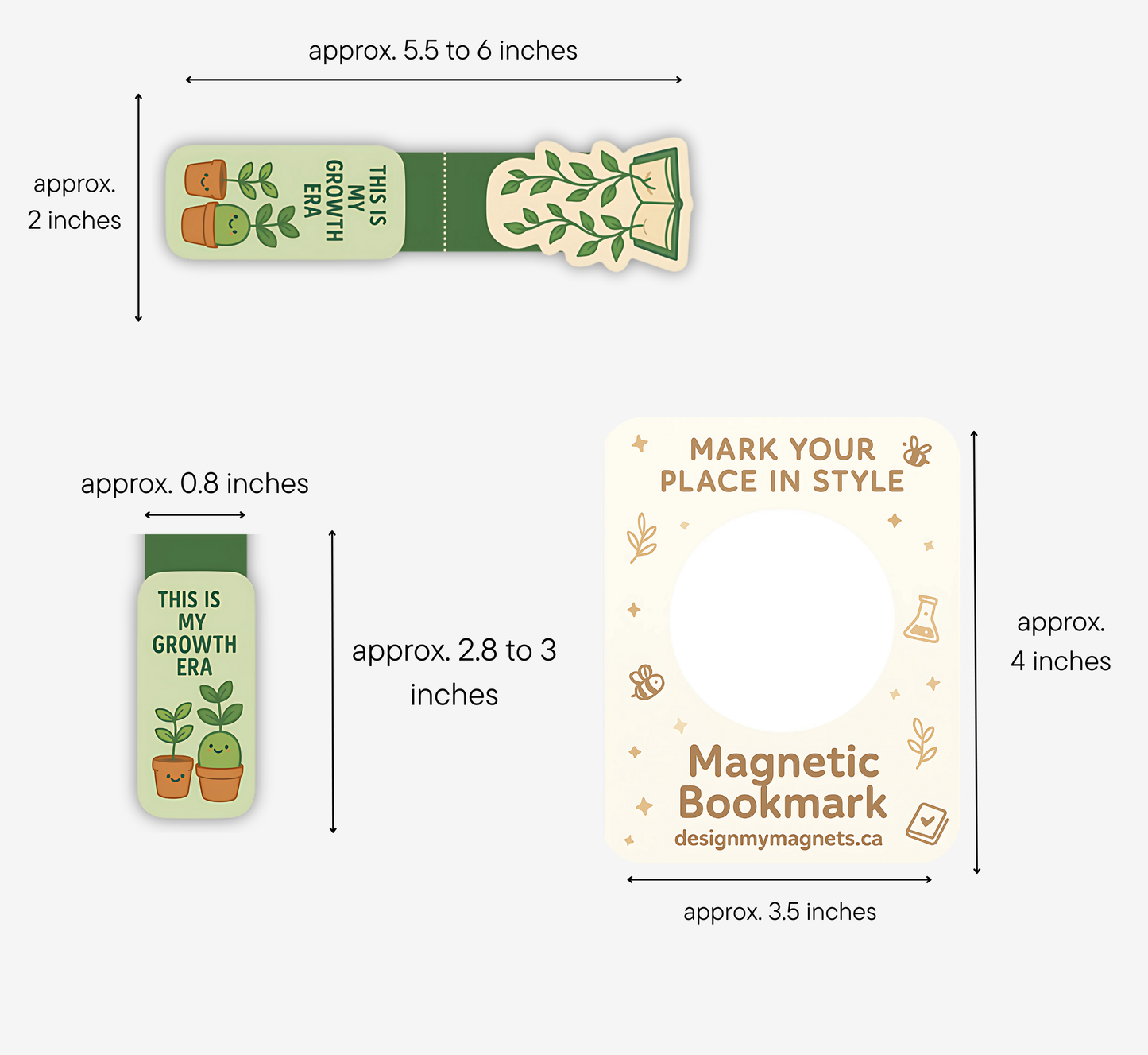 'Growth Era' Magnetic Bookmark | Cute Plant Bookmarks
