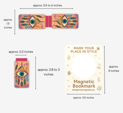Boho Evil Eye Magnetic Bookmark | Dreamcatcher-Inspired Celestial Gift for Book Lovers