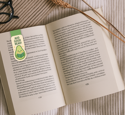 Avo Good Read! Magnetic Bookmark | Funny Avocado Book Accessory