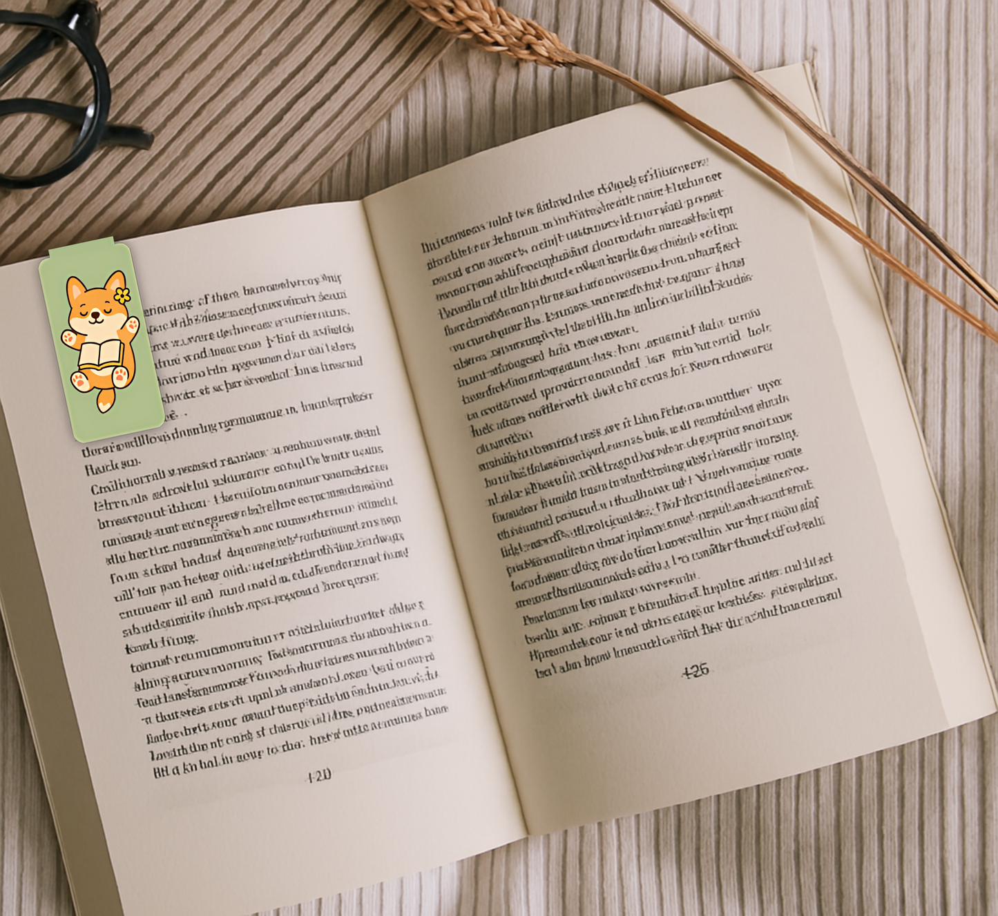 Relaxing Corgi Magnetic Bookmark | Cute Dog Bookmark for Cozy Readers