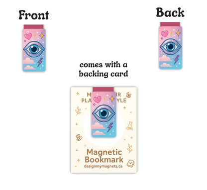 Pastel Evil Eye Magnetic Bookmark | Kawaii Y2K Bookish Gift with Sparkle Power