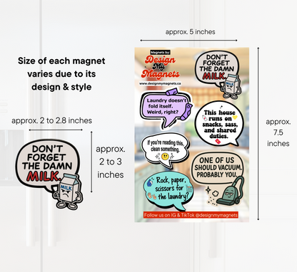 Reminder Bubble Magnet Set – Customizable Text & Photo Option