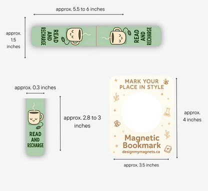 'Read & Recharge' Magnetic Bookmark | Cozy Reader Gift