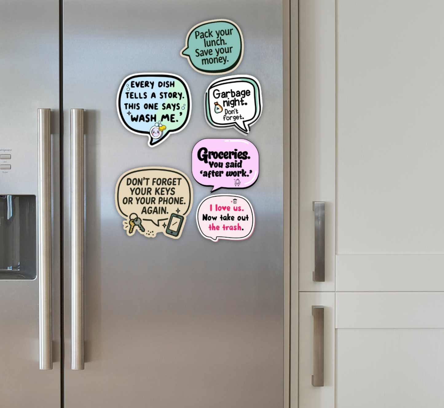 Reminder Bubble Magnet Set – Customizable Text & Photo Option