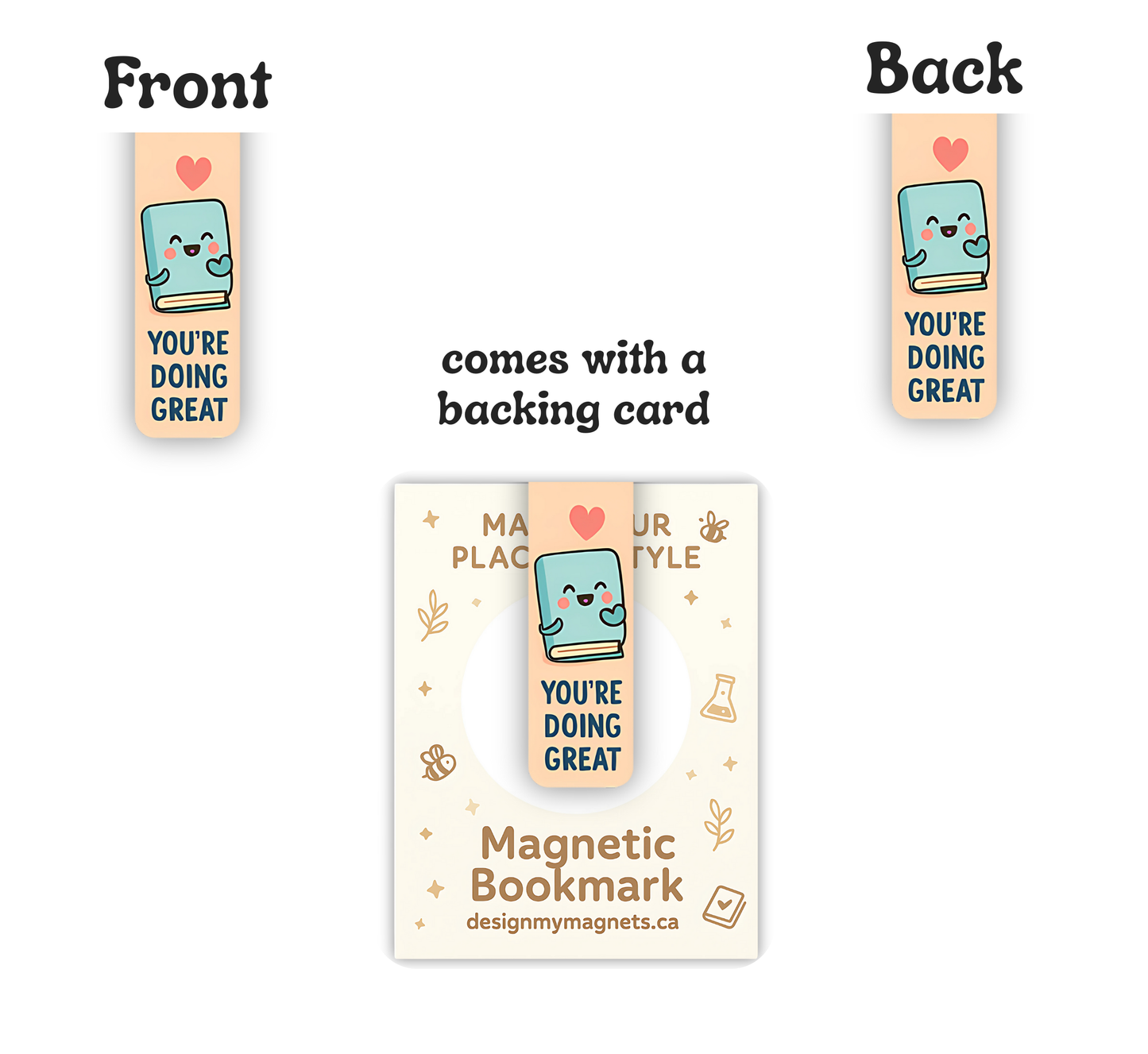 'You're Doing Great' Magnetic Bookmark | Cute Encouraging Gift for Readers & Students