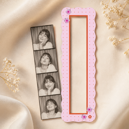 Pink Scrapbook Magnetic Vintage Photobooth Frame