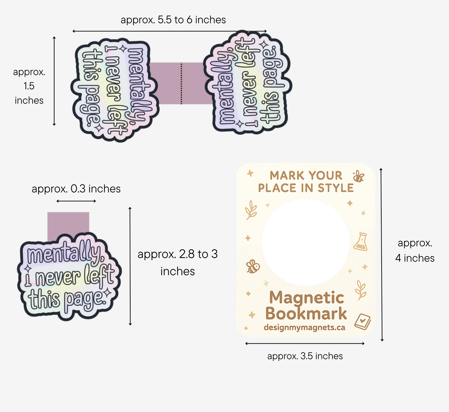 'Mentally Never Left' Magnetic Bookmark