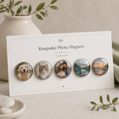 Custom Glass Photo Magnets | Glass Cabochon Fridge Magnets