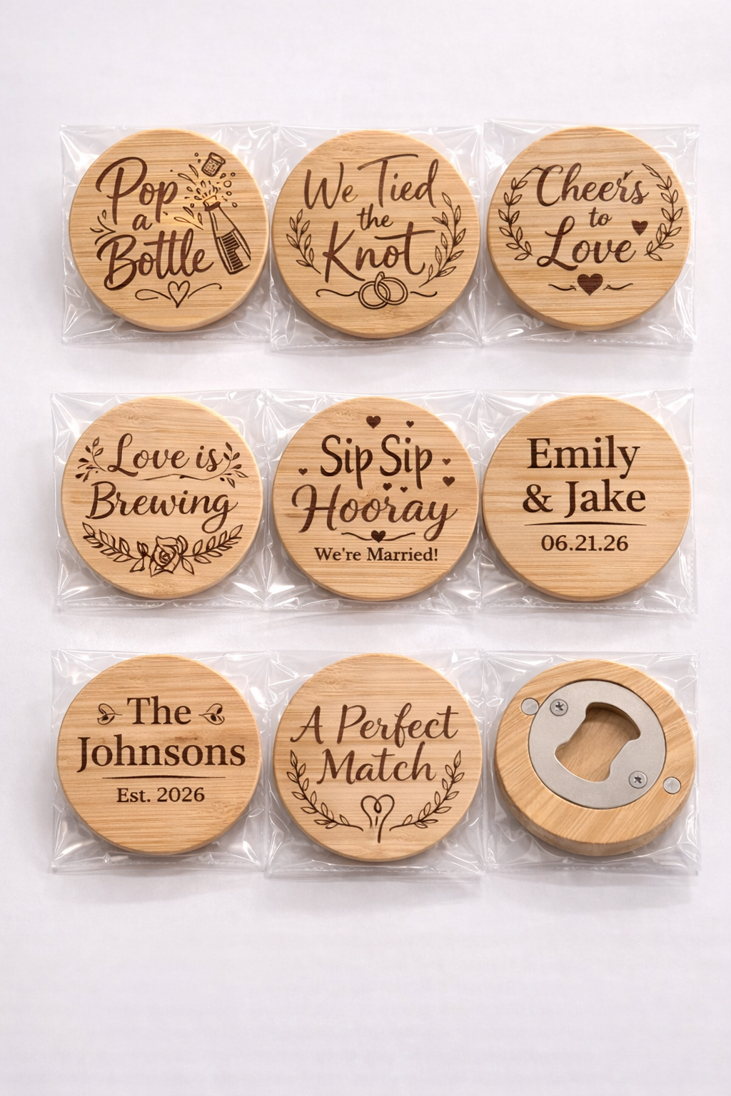 Custom Engraved Wooden Magnetic Bottle Opener