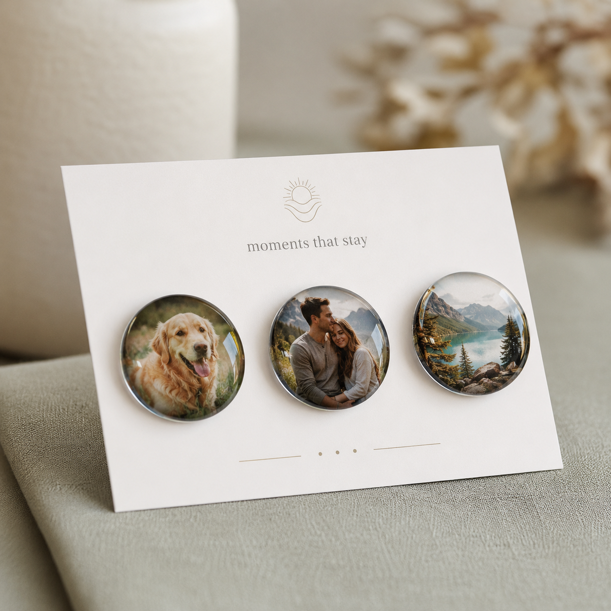 Custom Glass Photo Magnets | Glass Cabochon Fridge Magnets