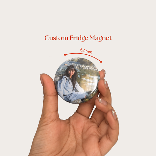 Custom Round Photo Magnets | Personalized Round Fridge Magnets | 58 mm