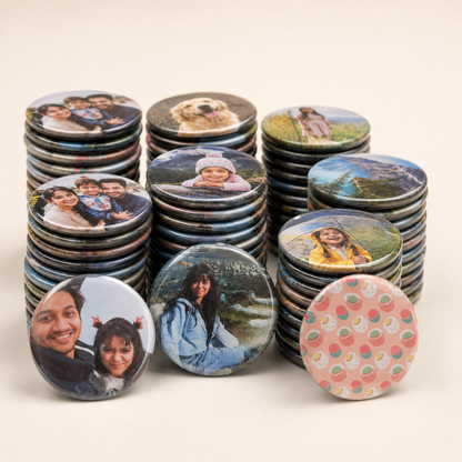 Custom Round Photo Magnets | Personalized Round Fridge Magnets | 58 mm