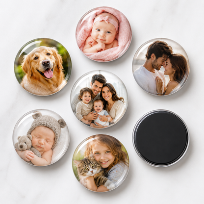 Custom Glass Photo Magnets | Glass Cabochon Fridge Magnets