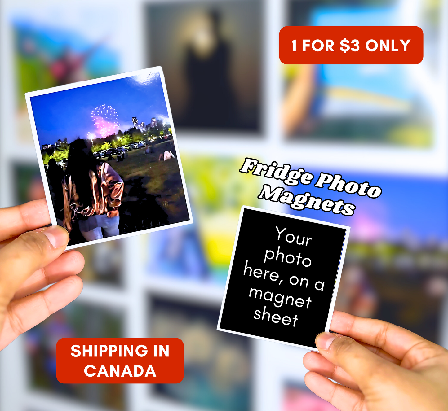 Custom Photo Fridge Magnets | Personalized Photo Magnets