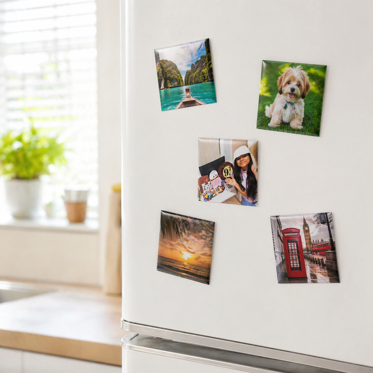 Custom Square Button Magnets (2.5") – Personalized Photo Magnets