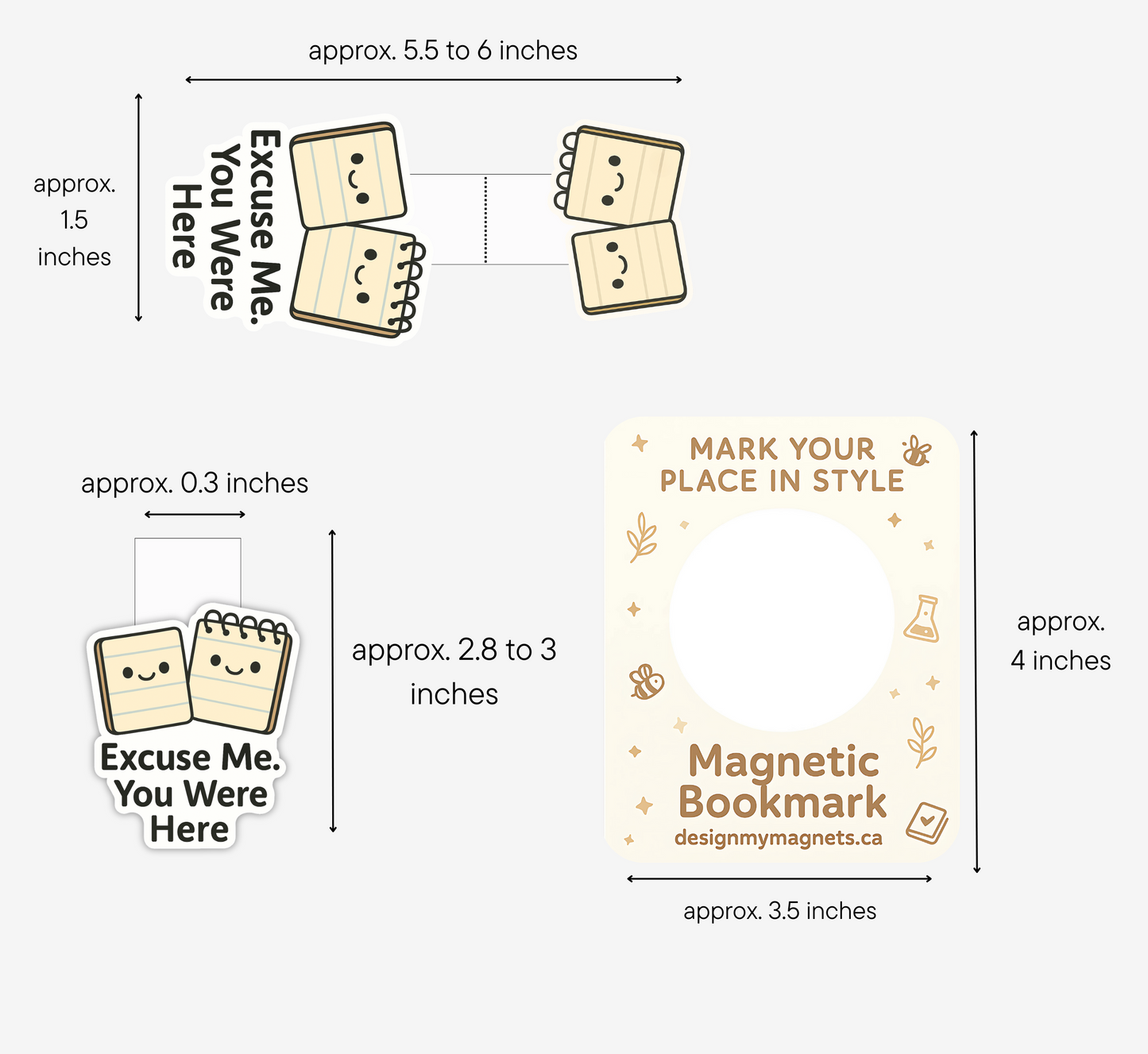 Funny Notepad Magnetic Bookmark – “Excuse Me, You Were Here” | Cute Gift for Readers