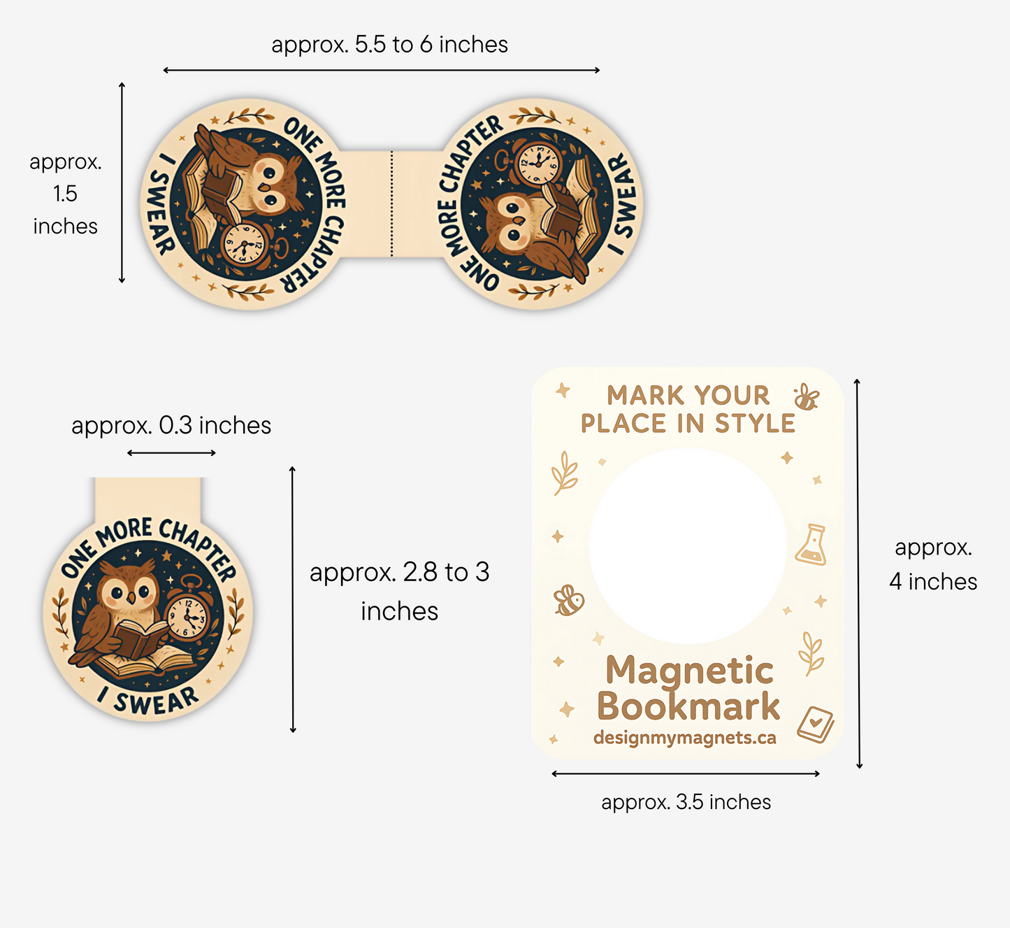 Owl Magnetic Bookmark – “Just One More Page” | Cozy Gift for Bookworms