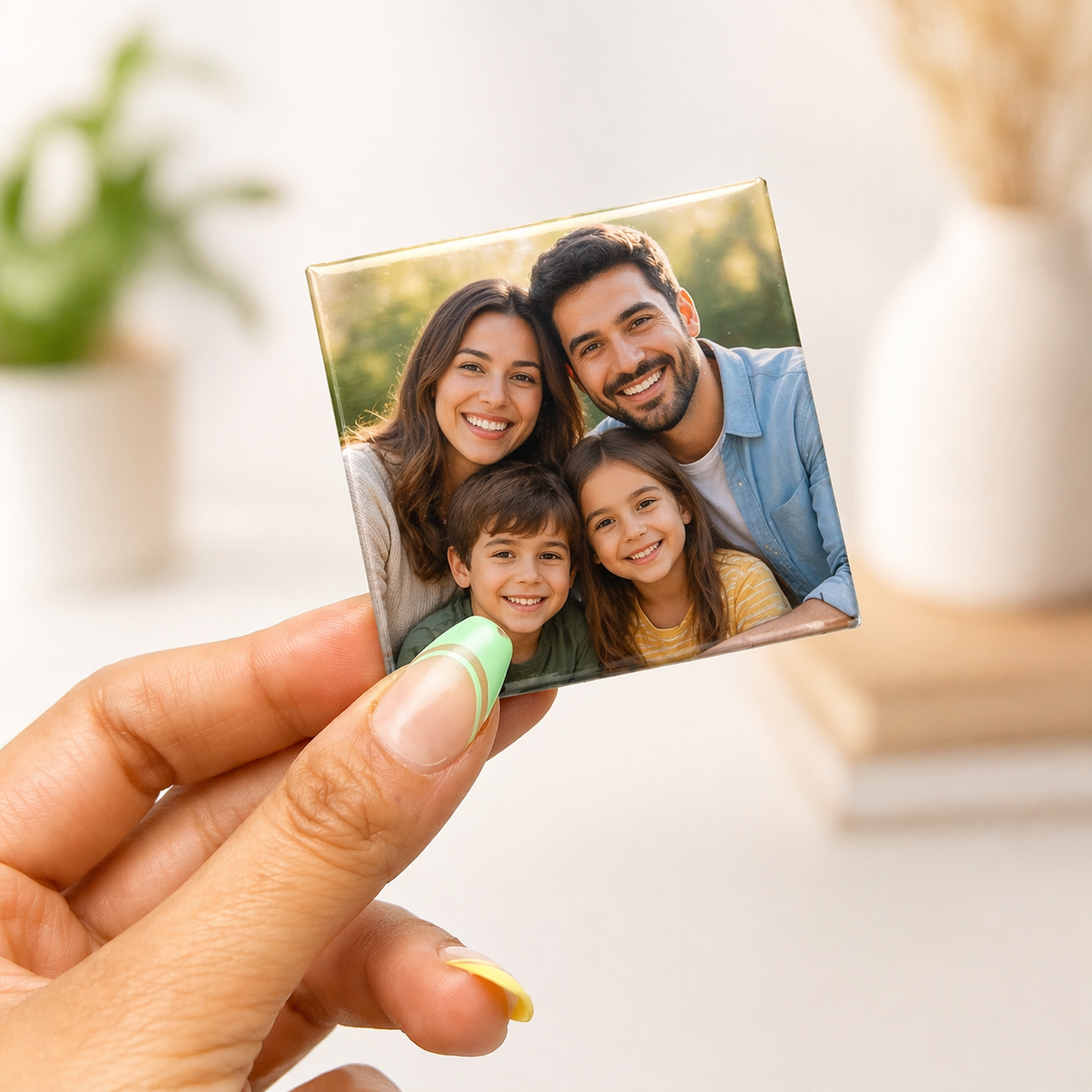 Custom Square Button Magnets (2.5") – Personalized Photo Magnets