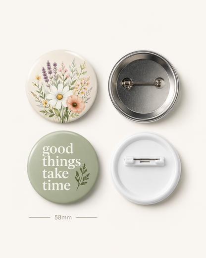 Custom 58mm Pin Badges - Wear What You Love