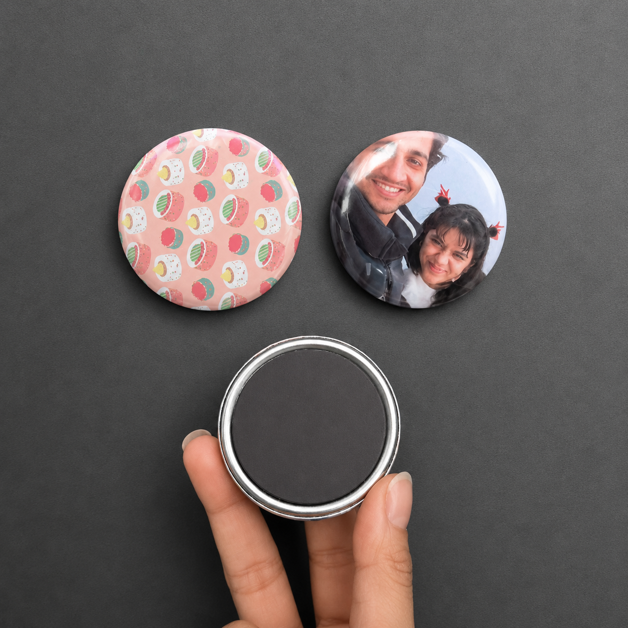 Custom Round Photo Magnets | Personalized Round Fridge Magnets | 58 mm