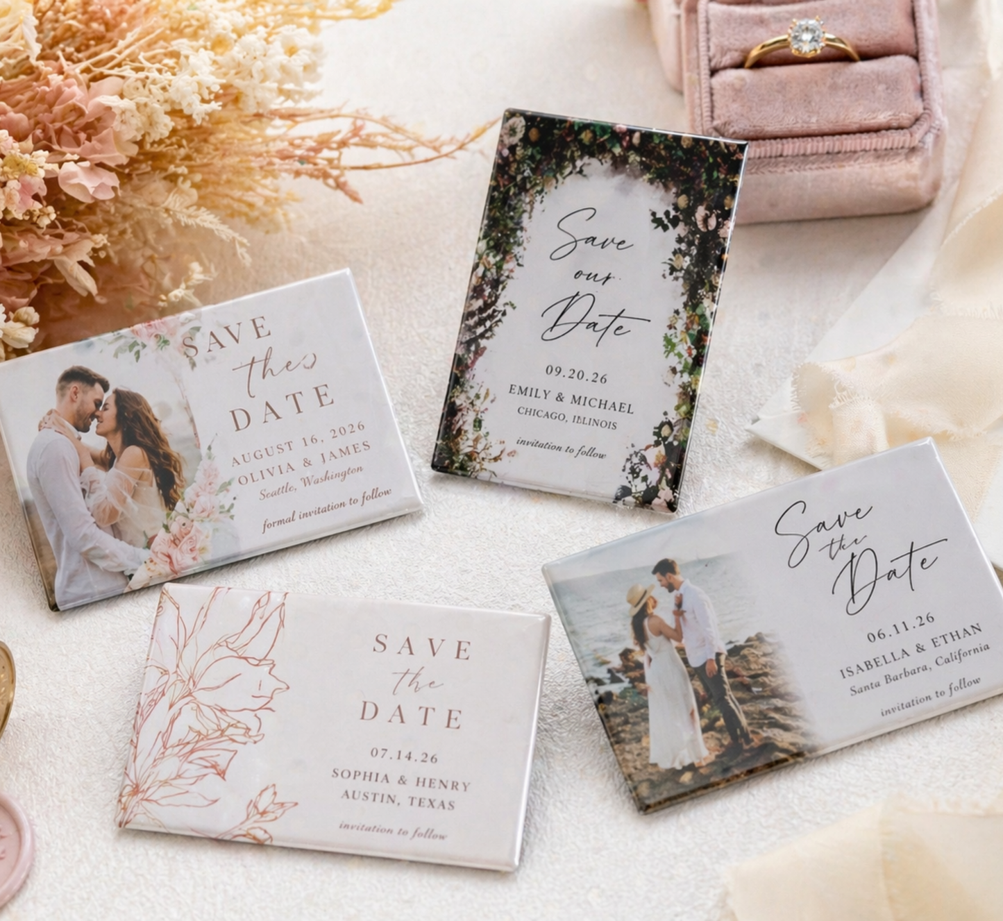 Save The Date Magnets | Custom Wedding Favours Magnets
